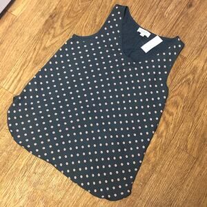 Loft Outlet Gray Purple White Pullover Sleeveless Blouse Size XS